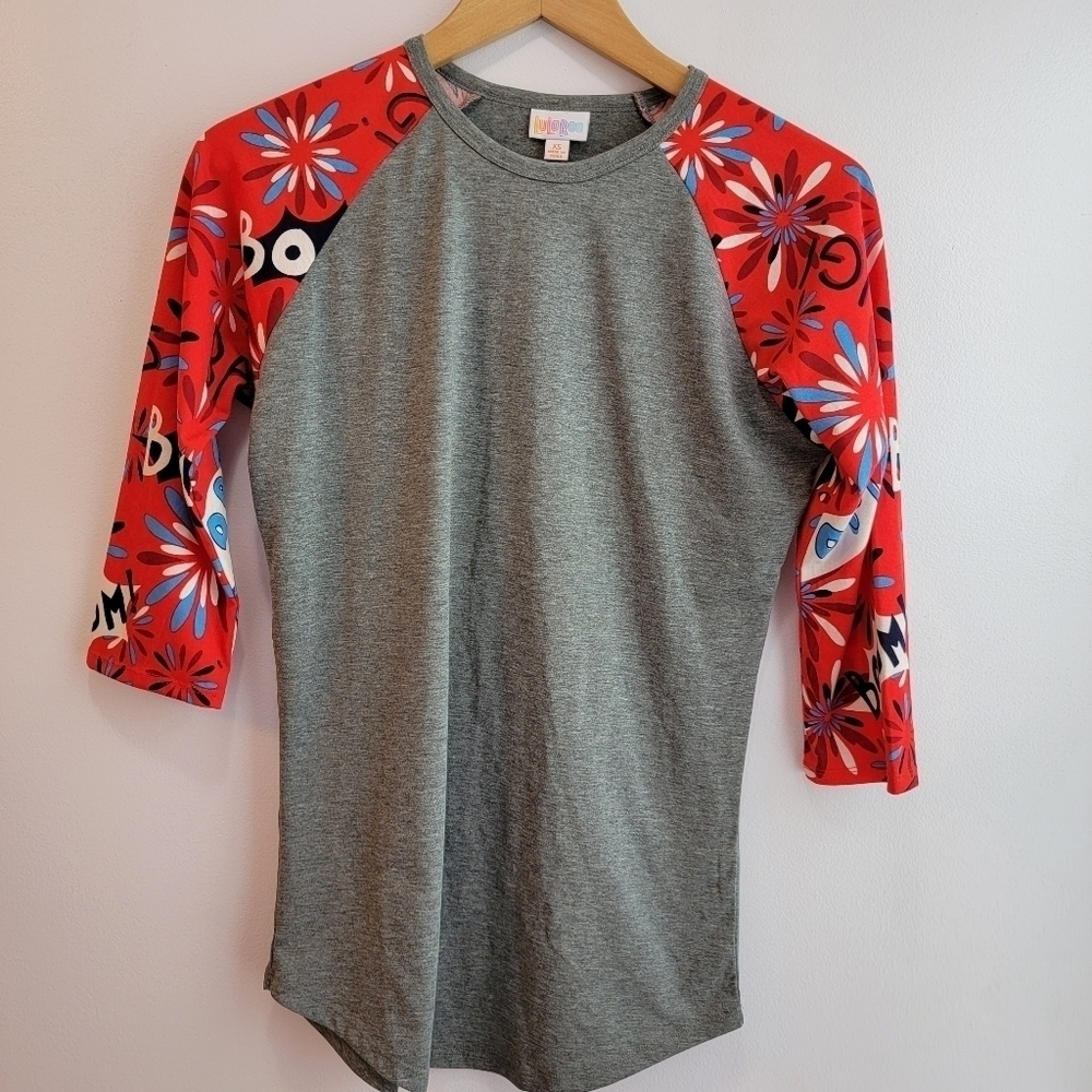 LulaRoe Randy 4th of July Jersey Shirt Size XS